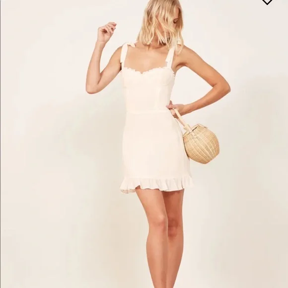 Reformation Christine Dress Ivory - Picture 2 of 9